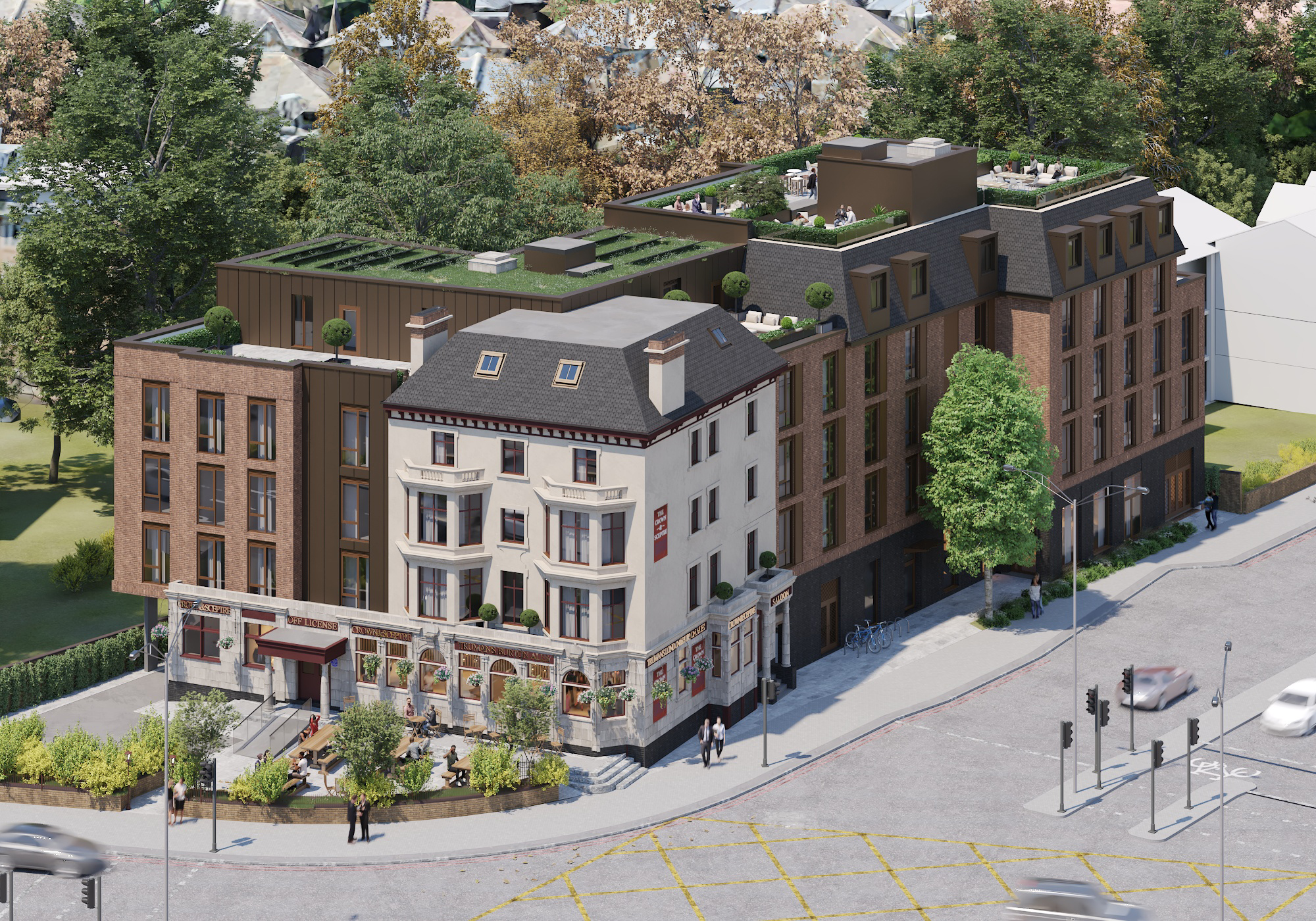 The proposed development from Streatham Hill/Brixton Hill junction