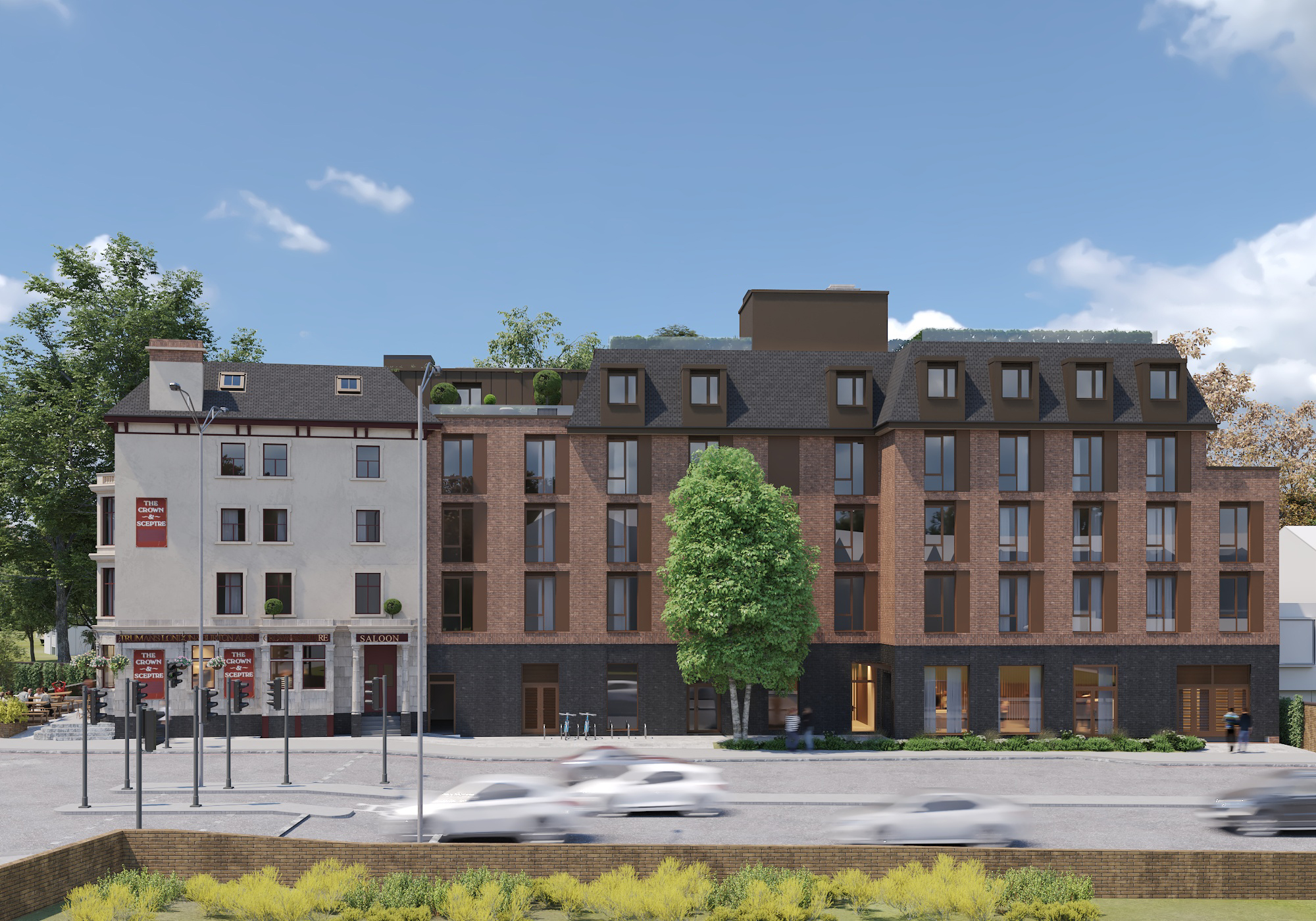 Proposed elevation along Stratham Place