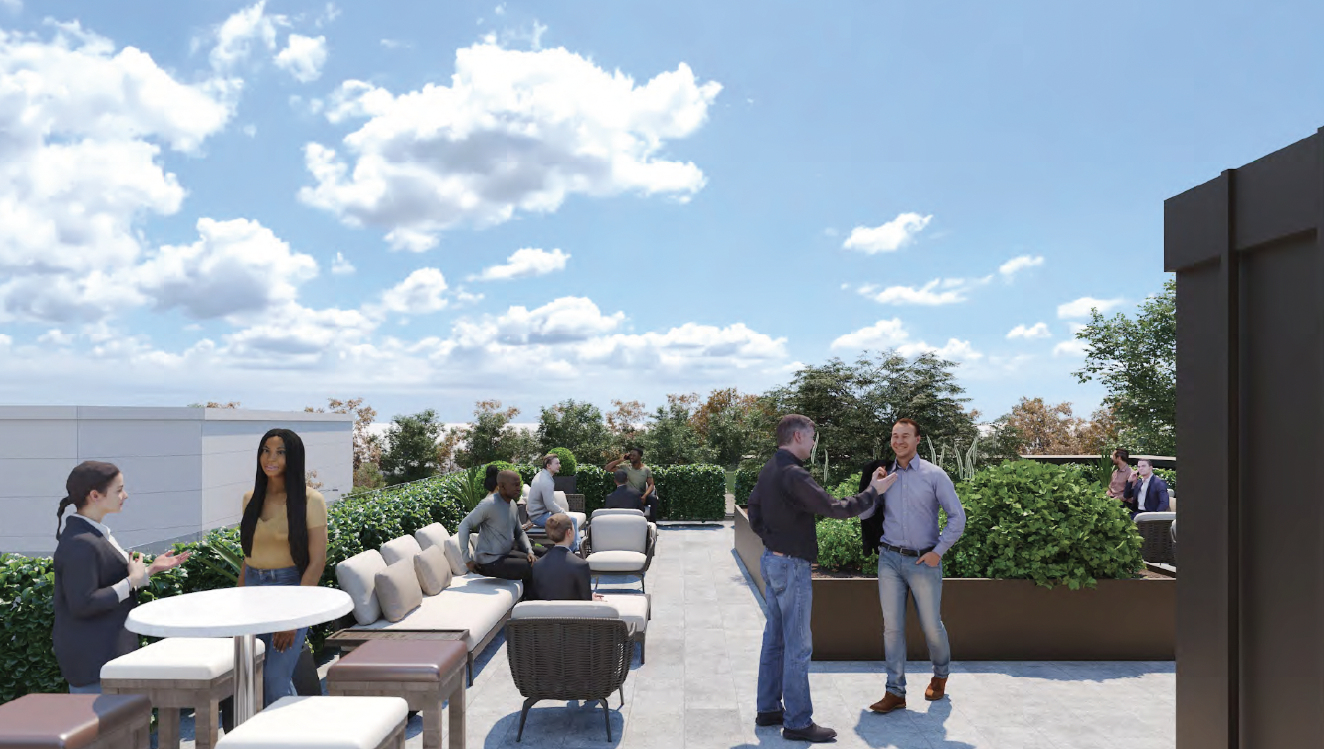 External residential amenity is also provided with a large garden terrace at roof level.
