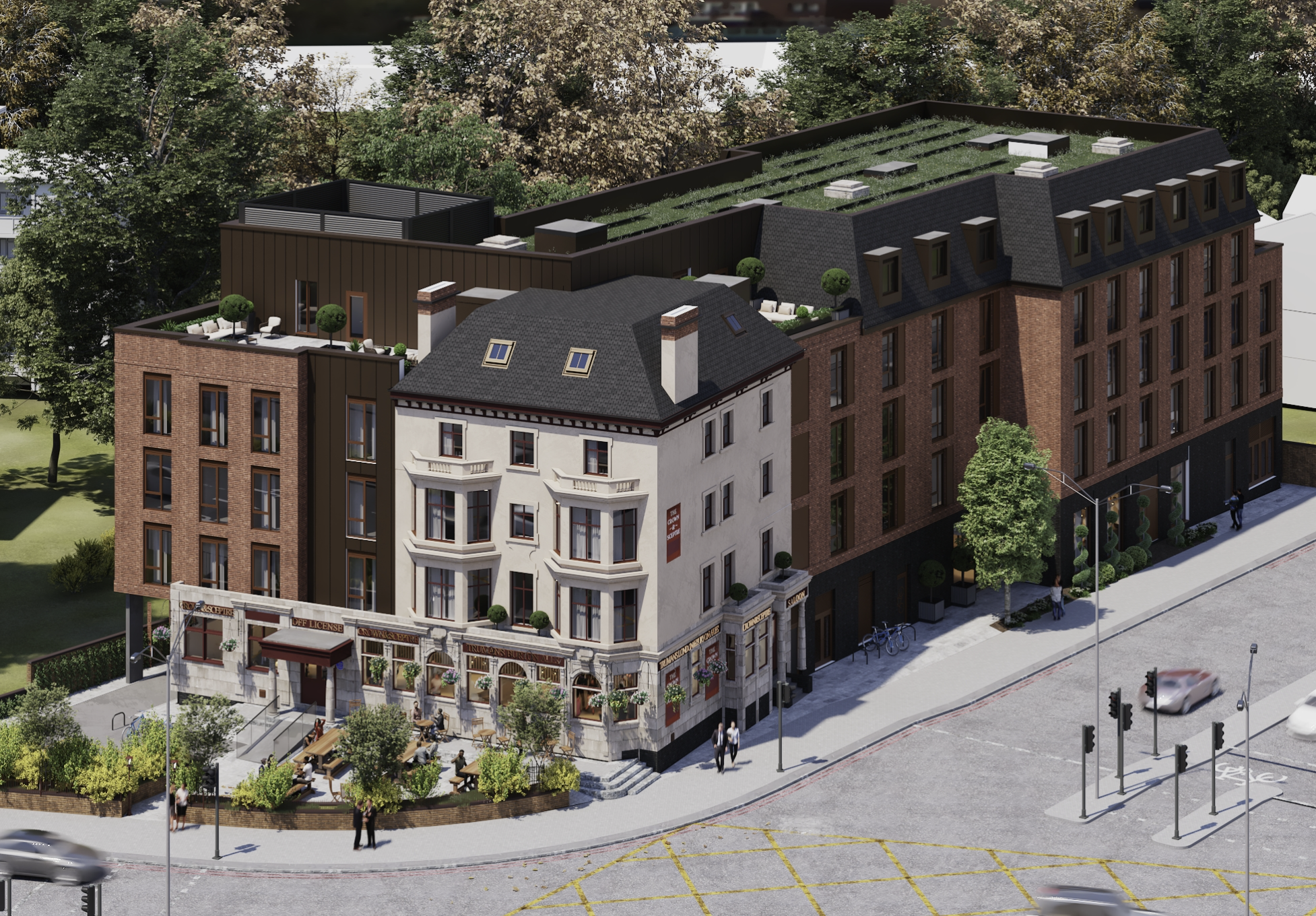 The proposed development from Streatham Hill/Brixton Hill junction