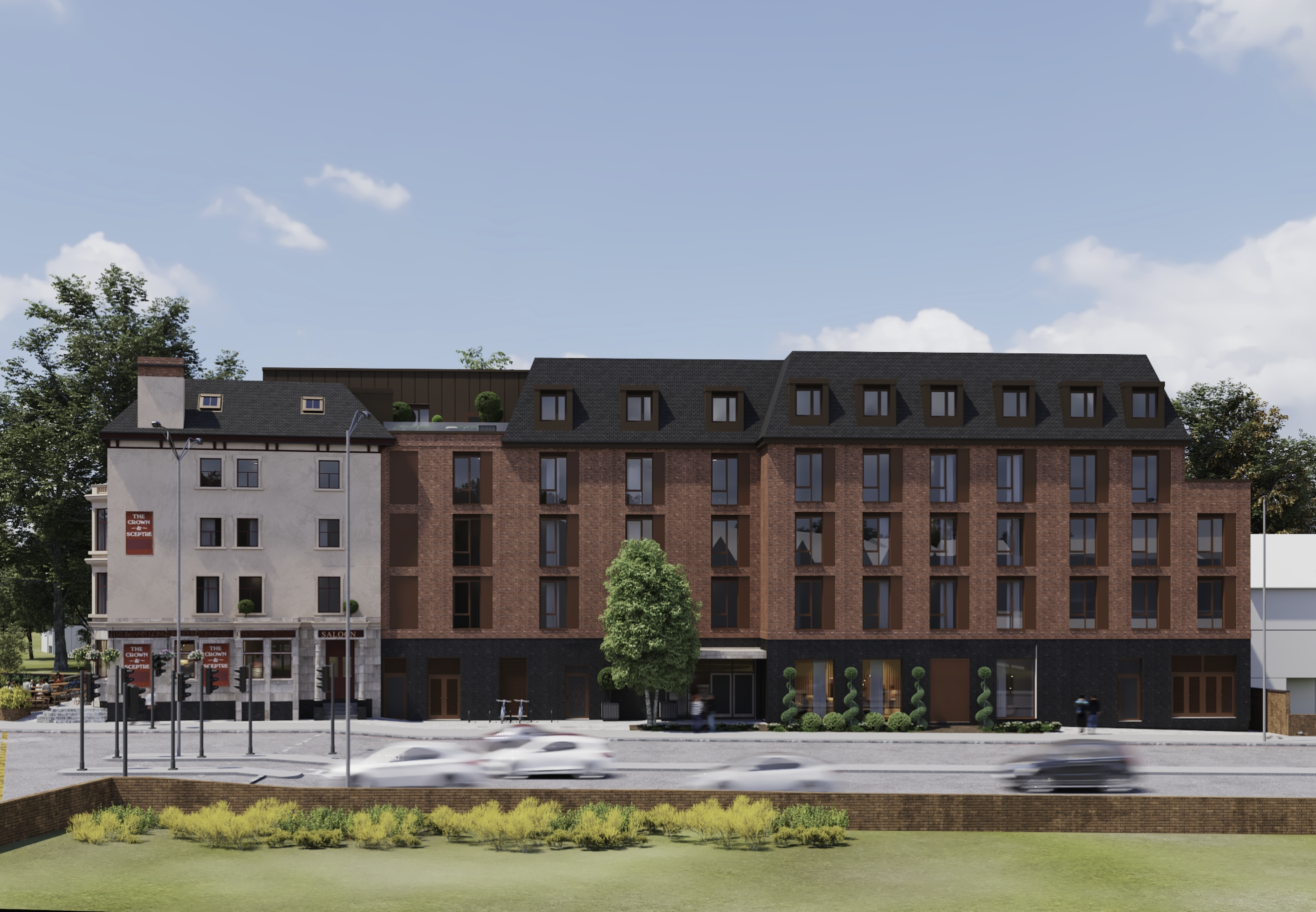 Proposed elevation along Stratham Place