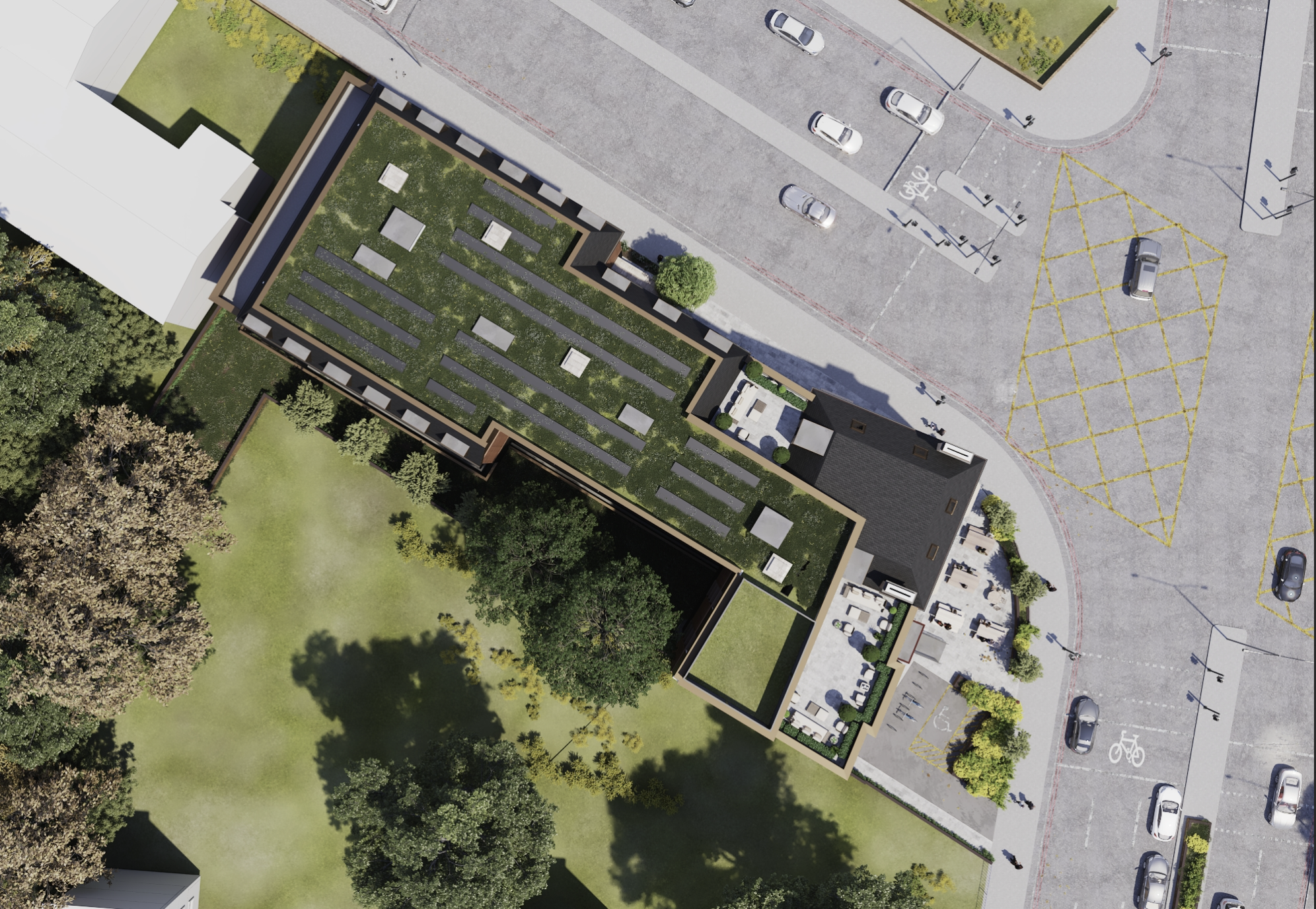 Bird’s eye view of the proposal